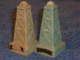Type 1 Derrick shakers glazed ivory and silver sage